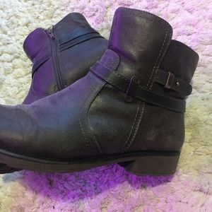 Black Booties with Rubber Bottom